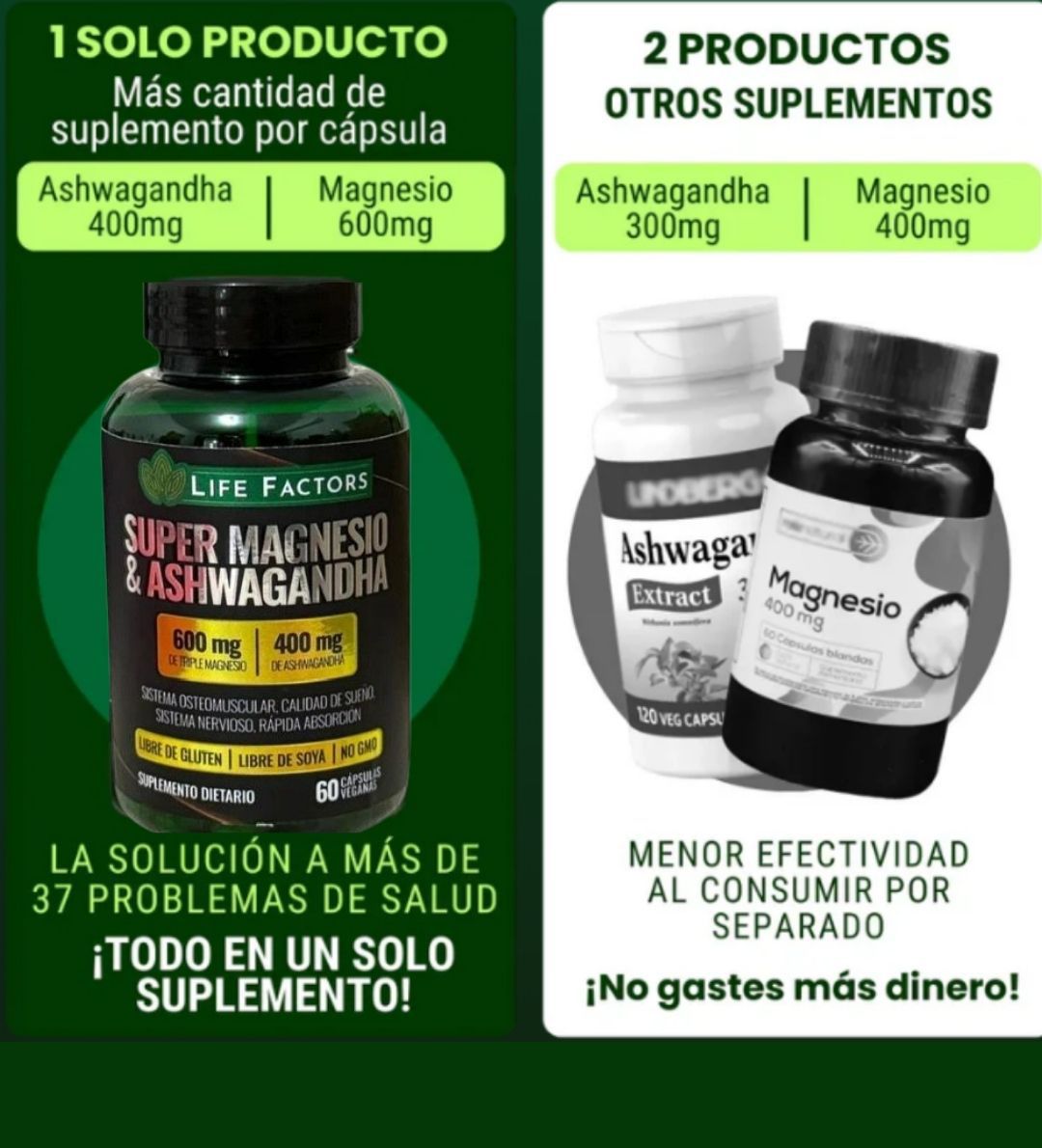 Ashwagandha & Magnesio Life Factors