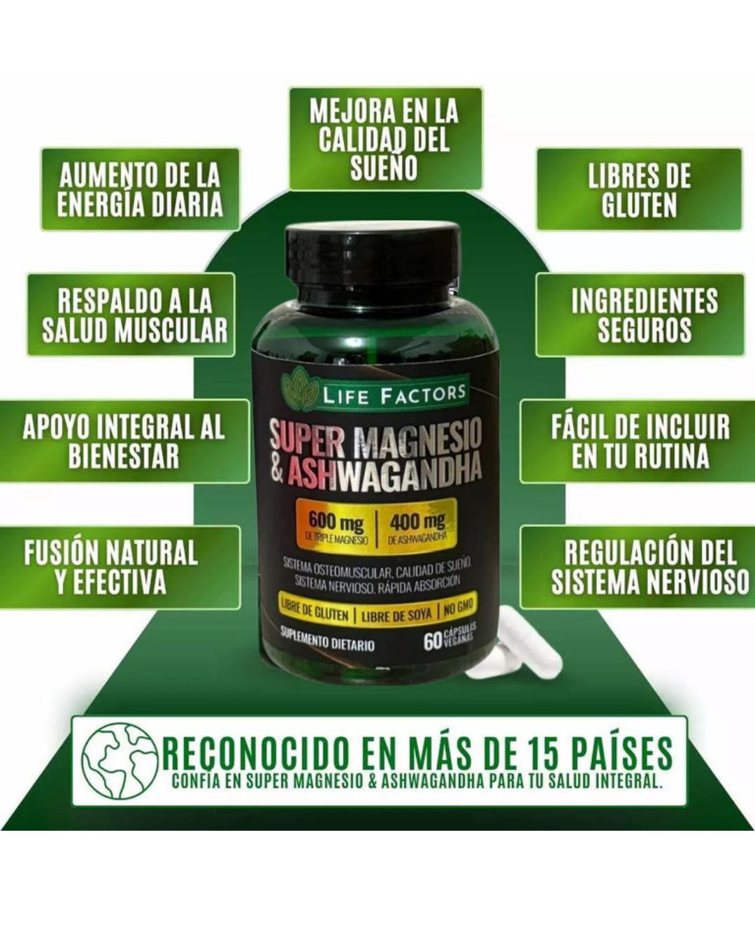 Ashwagandha & Magnesio Life Factors