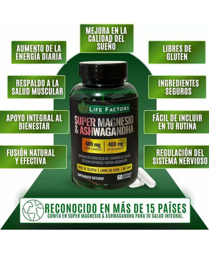Ashwagandha & Magnesio Life Factors